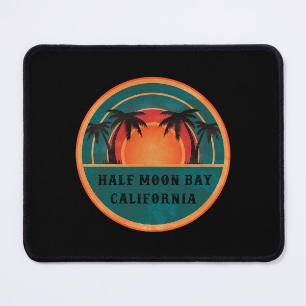 Item preview, Half Moon Bay California - Beach Retro Sunset designed and sold by Whimsical Thinker.