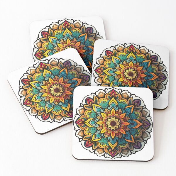 Item preview, Warm Psychedelic Mandala Artwork designed and sold by mind-melt-er.