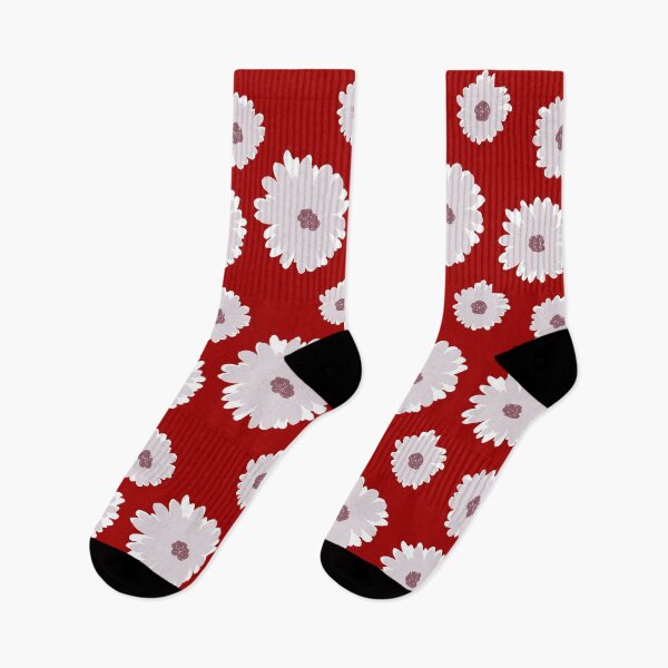 Item preview, Modern daisies in red designed and sold by veevain.