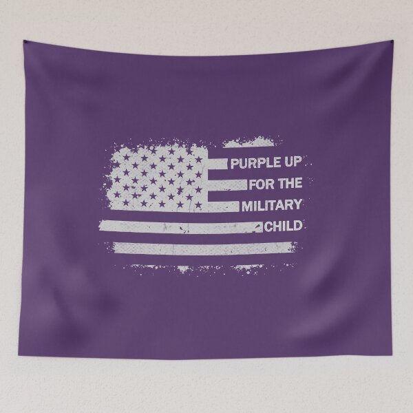 Item preview, Purple Up For Military Child Awareness American Flag Shirt, month of the military child, Military Children Month, Military Kids Gift Shirt designed and sold by RedArtsDesign.