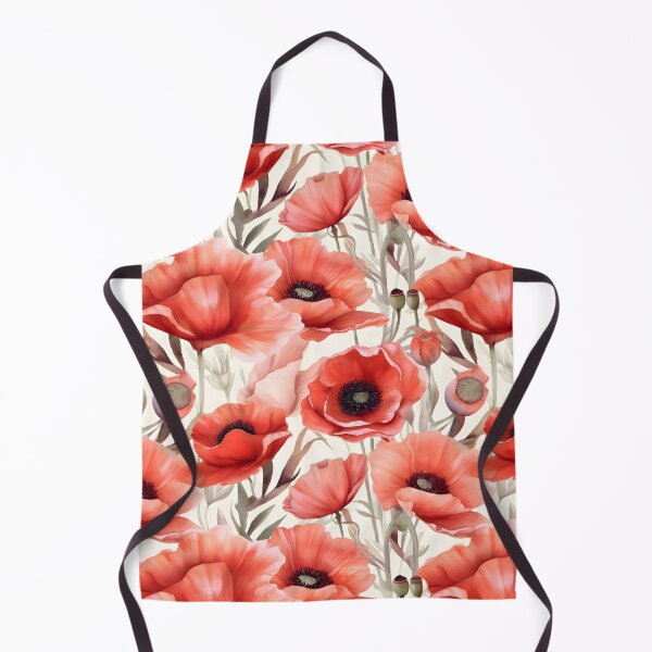 Item preview, Poppies Red Poppy Watercolor Pattern  designed and sold by ClairesPatterns.