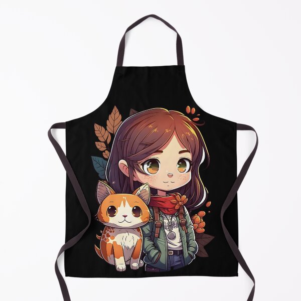 Item preview, Cat & Girl Kawaii Anime Retro Fall Cat Lover designed and sold by SecretDicer.