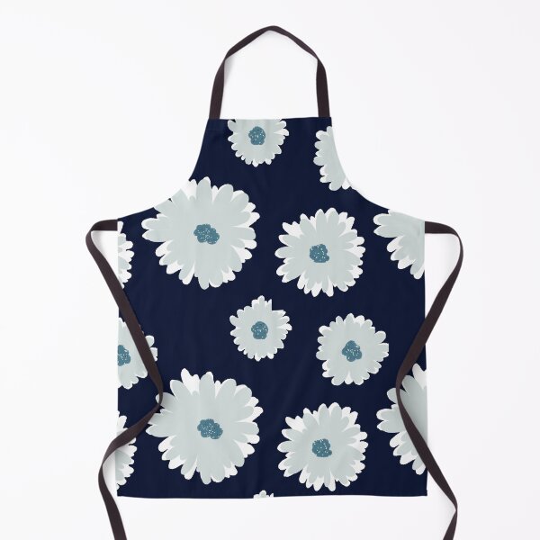 Item preview, Modern daisies in navy designed and sold by veevain.