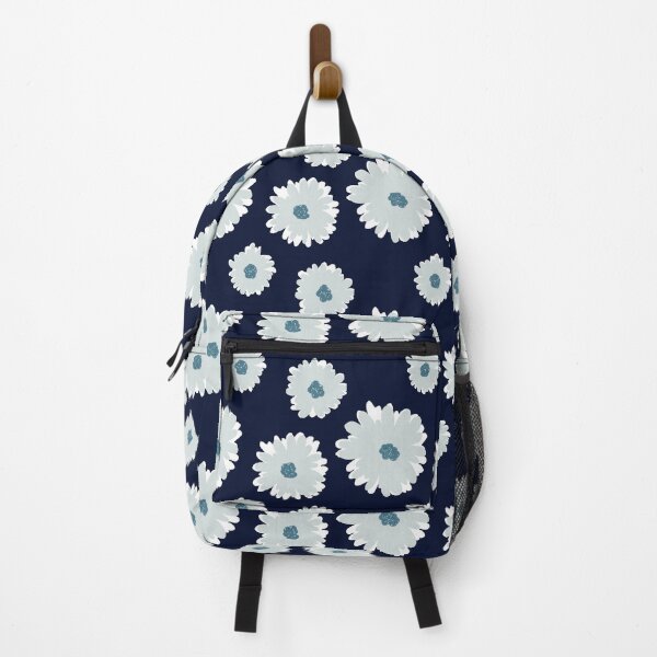 Item preview, Modern daisies in navy designed and sold by veevain.