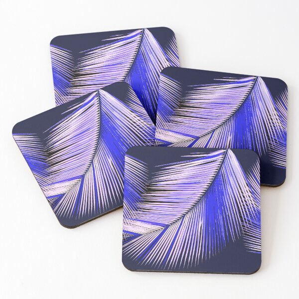 Item preview, Blue palms on dark blue background designed and sold by Happyoninside.