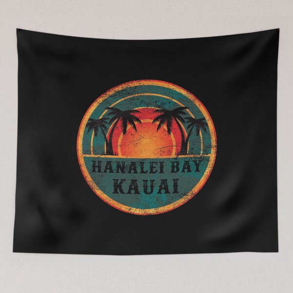 Item preview,  Hanalei Bay Kauai - Beach Vintage Retro Sunset designed and sold by Whimsical  Thinker.