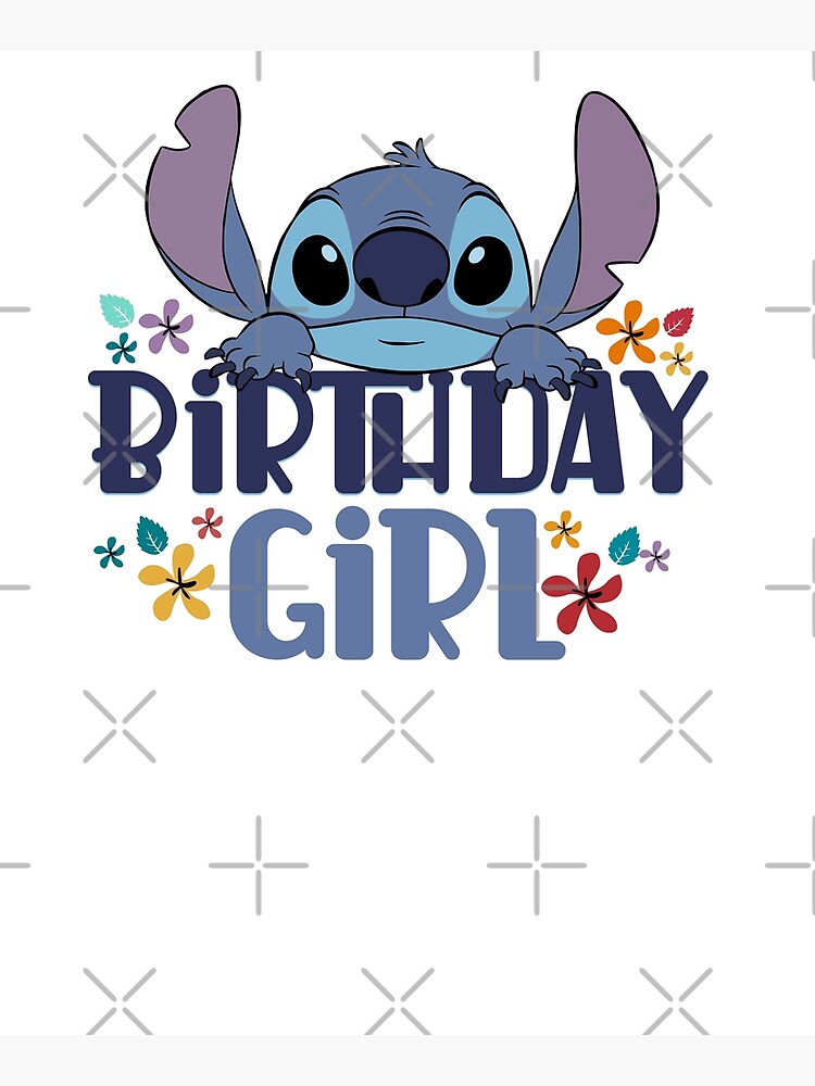 Fille d'anniversaire Lilo & Stitch | Carte de vœux