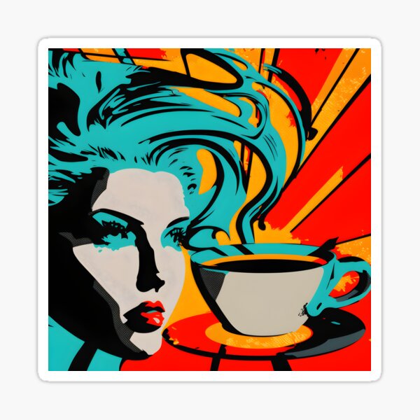 Item preview, Coffee Cup In PopArt Style 3 designed and sold by giggles-omg.