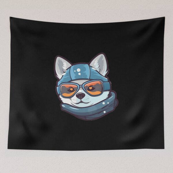 Item preview, Cute and Cool Snowboarding Husky Dog designed and sold by c4k5llc.