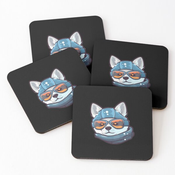 Item preview, Cute and Cool Snowboarding Husky Dog designed and sold by c4k5llc.