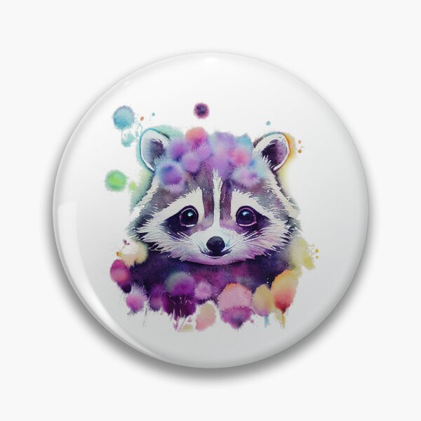 Item preview, Racoon Kawaii Watercolor Painting - Forest Critter Animal Chibi Lover designed and sold by Top Seller ⭐⭐⭐⭐⭐ 5/5.