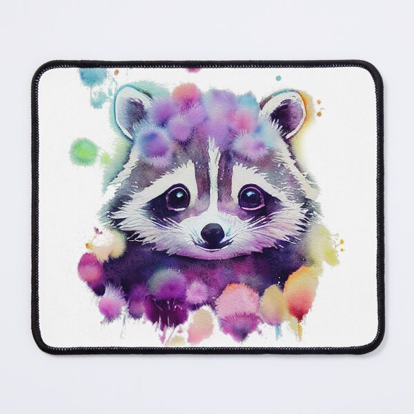 Item preview, Racoon Kawaii Watercolor Painting - Forest Critter Animal Chibi Lover designed and sold by Top Seller ⭐⭐⭐⭐⭐ 5/5.