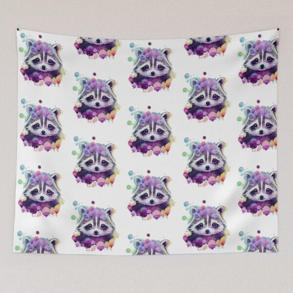 Item preview, Racoon Kawaii Watercolor Painting - Forest Critter Animal Chibi Lover designed and sold by Top Seller ⭐⭐⭐⭐⭐ 5/5.