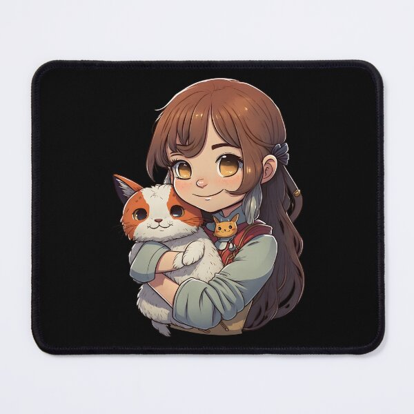 Item preview, Cat & Girl Kawaii Anime Cute Cat Lover designed and sold by SecretDicer.