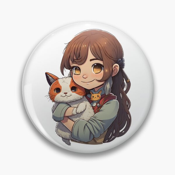 Item preview, Cat & Girl Kawaii Anime Cute Cat Lover designed and sold by SecretDicer.