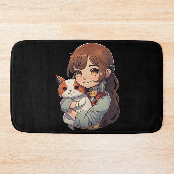 Item preview, Cat & Girl Kawaii Anime Cute Cat Lover designed and sold by SecretDicer.