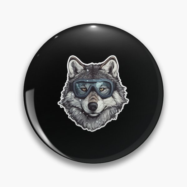 Item preview, Snowboarding Wolf in Goggles designed and sold by c4k5llc.
