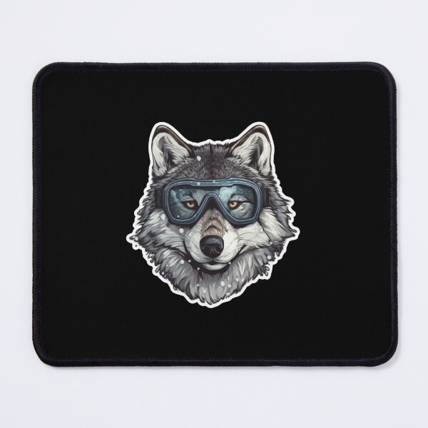 Item preview, Snowboarding Wolf in Goggles designed and sold by c4k5llc.