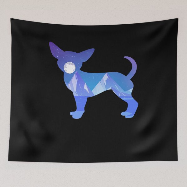 Item preview, chihuahua Dog Silhouette Moon Nature Gift designed and sold by alaechamlal.