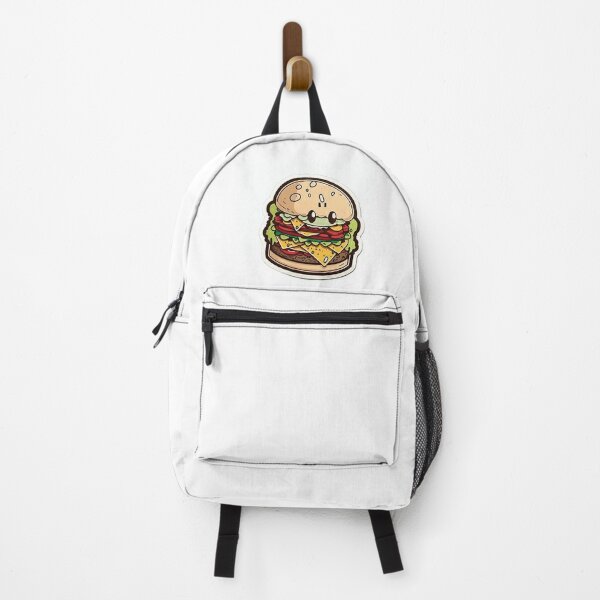 Premium AI Image  Anime girl with a backpack and a hamburger in