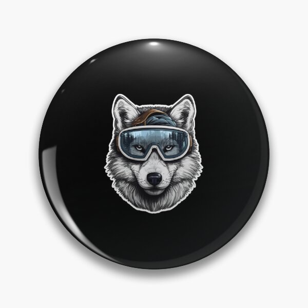 Item preview, Snowboarding Wolf in Goggles designed and sold by c4k5llc.