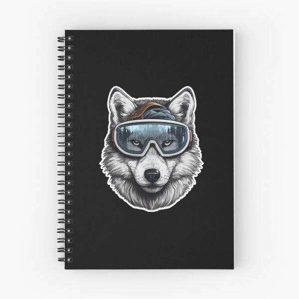 Item preview, Snowboarding Wolf in Goggles designed and sold by c4k5llc.