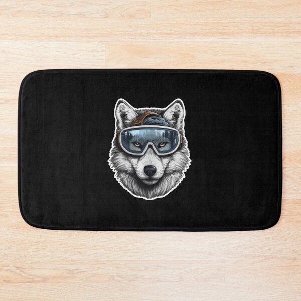 Item preview, Snowboarding Wolf in Goggles designed and sold by c4k5llc.