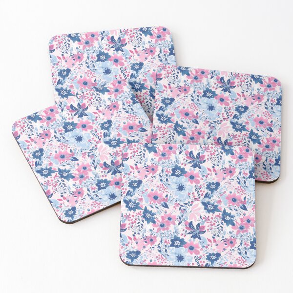 Item preview, subtle trans pride floral pattern ?️‍⚧️ designed and sold by zaykovadesigns.