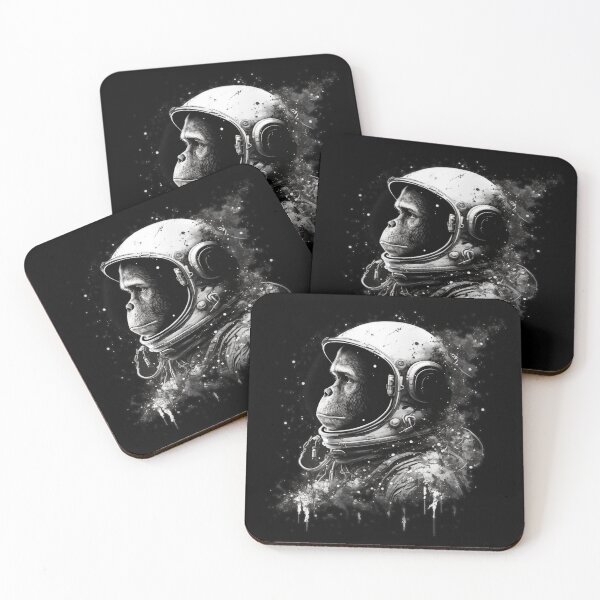 Item preview, Space Monkey - Black and White Art designed and sold by Top Seller ⭐⭐⭐⭐⭐ 5/5.