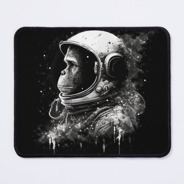 Item preview, Space Monkey - Black and White Art designed and sold by Top Seller ⭐⭐⭐⭐⭐ 5/5.