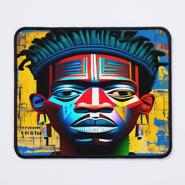 Item preview, Face, black man, painted by dyeing in bright colors designed and sold by Modefissi.