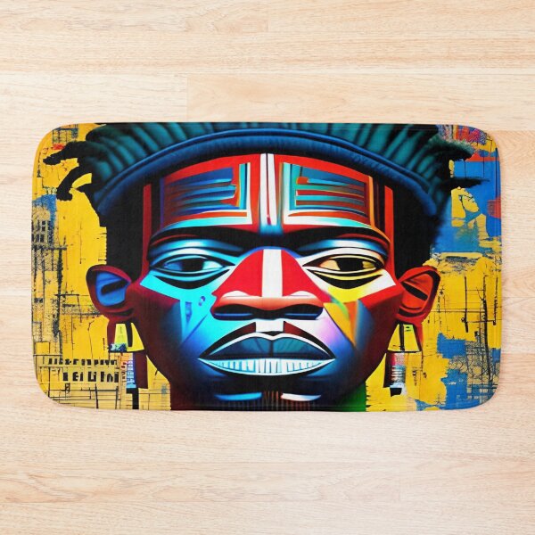 Item preview, Face, black man, painted by dyeing in bright colors designed and sold by Modefissi.