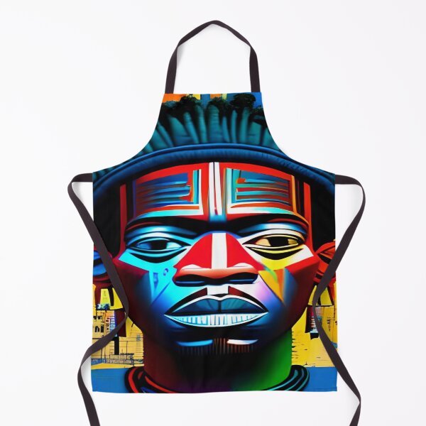Item preview, Face, black man, painted by dyeing in bright colors designed and sold by Modefissi.