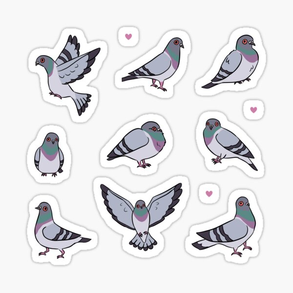 Item preview, Cute cartoon Pigeons pack  designed and sold by Yarafantasyart.