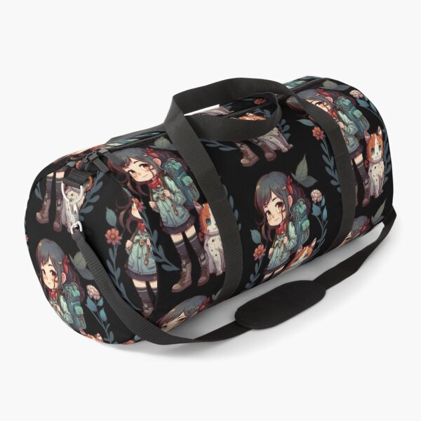 Item preview, Girl & Cat Kawaii Anime Floral Cat Lover designed and sold by SecretDicer.