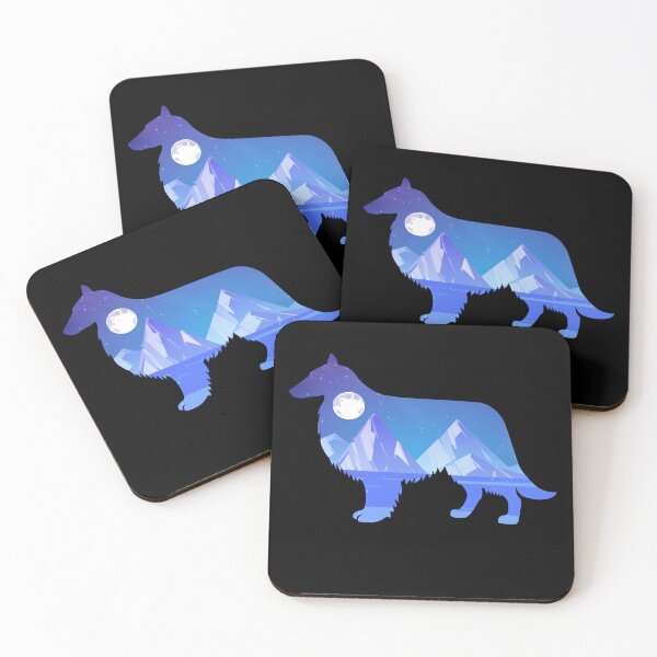 Item preview, shetland sheepdog Dog Sheltie Silhouette Moon Nature Gift designed and sold by alaechamlal.