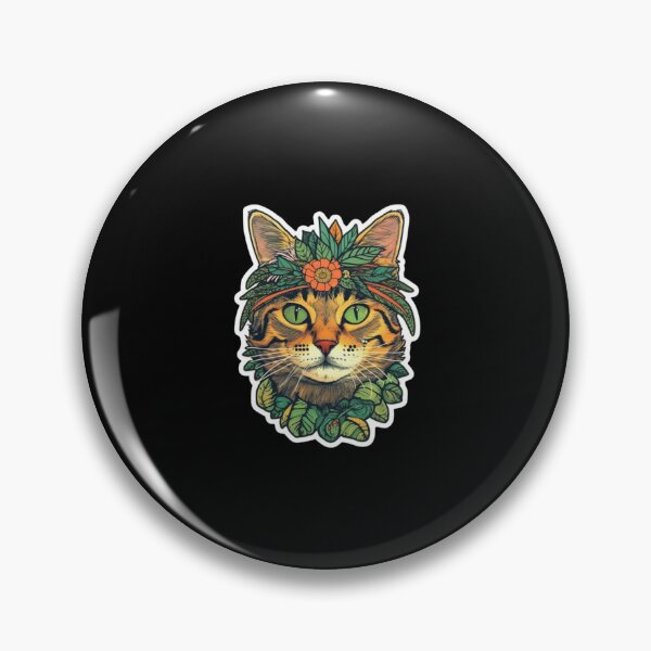 Artikelvorschau, Jungle Cat Floral Cat entworfen und verkauft von c4k5llc.