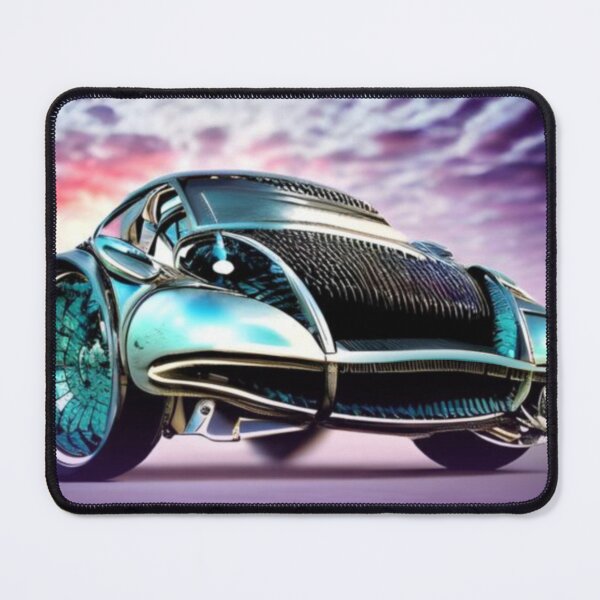 Item preview, Futuristic Race: A Detailed Front View of an Expensive Future Car on a Purple Sky Road designed and sold by masabo.
