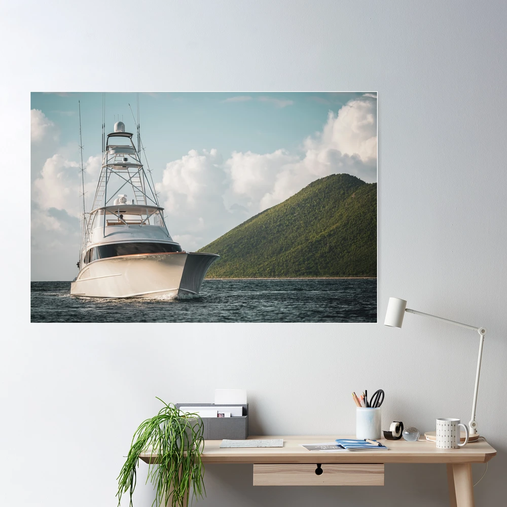 Sportfishing Boat in the Islands Poster for Sale by FishingNation