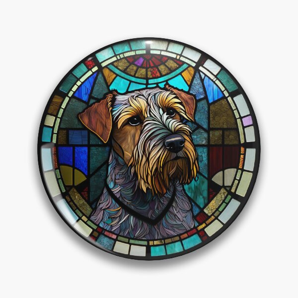 Item preview, Stained Glass Terrier in a Circle  designed and sold by Kalligraphika.