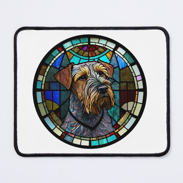 Item preview, Stained Glass Terrier in a Circle designed and sold by Kalligraphika.