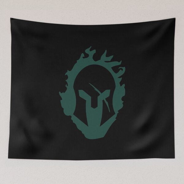 Item preview, Green Fire Spartan Helmet designed and sold by fiaartworld.