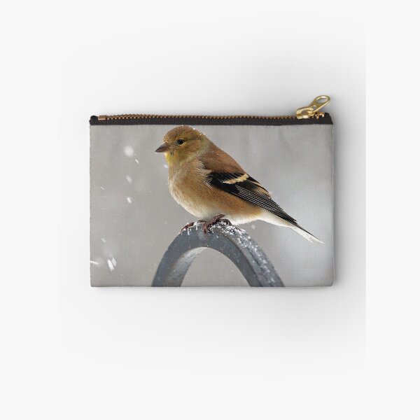 Item preview, Winter Goldfinch - Falling Snow designed and sold by T.J. Martin.