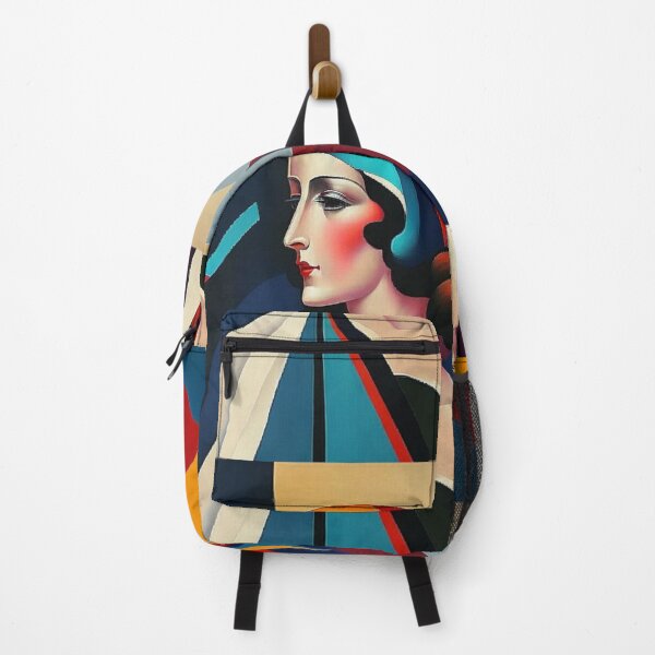 Item preview, 1930s stylish colourful painting of a woman designed and sold by KALEIDOSCOPE UK.