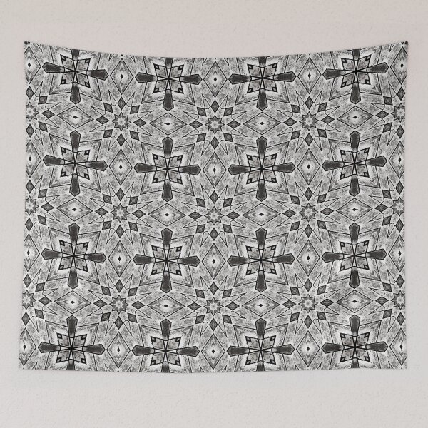 Aperçu de l'œuvre Aged Rustic Wood Flooring Kaleidoscope Pattern 23 créée et vendue par Swabcraft.