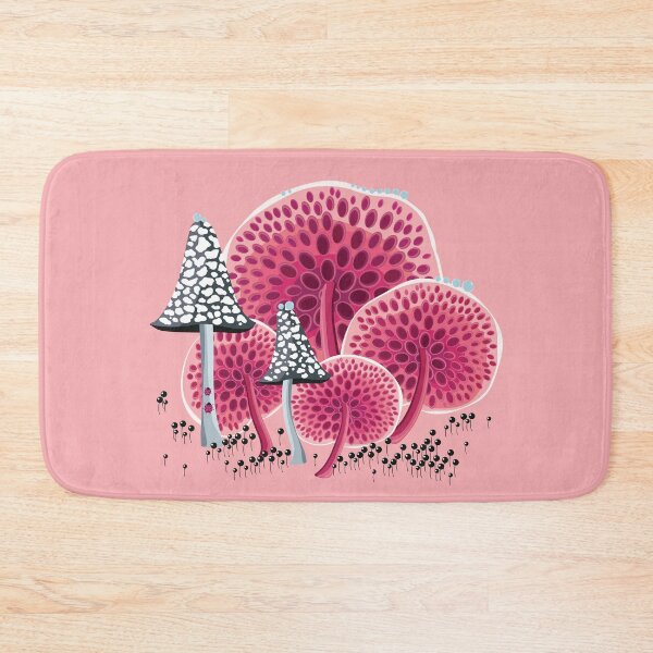 Item preview, Group of pink mushrooms designed and sold by Alex  Blud.