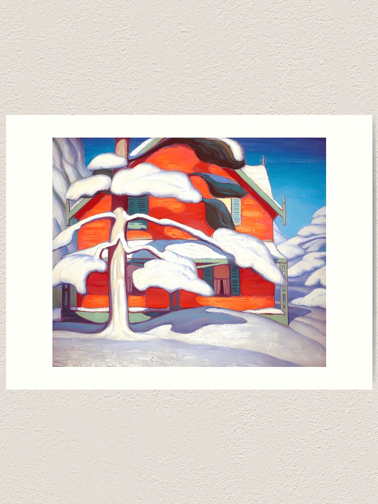 Lawren Harris - Pine Tree and Red House - Group of Seven, Giclee Canvas good