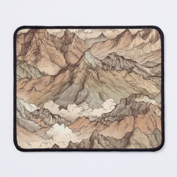 Item preview, Endless Pattern Mountain Range Muted Colours designed and sold by Posterdom.