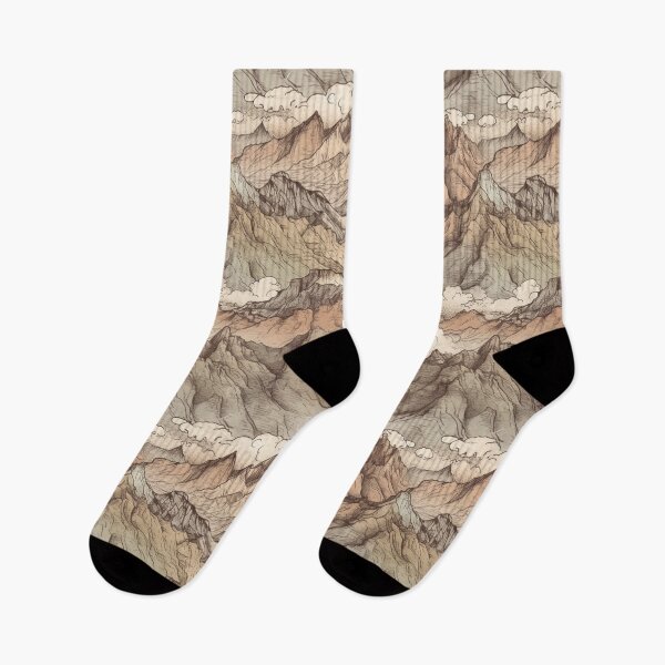 Item preview, Endless Pattern Mountain Range Muted Colours designed and sold by Posterdom.