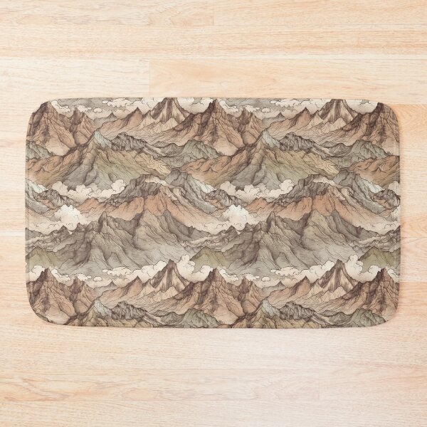 Item preview, Endless Pattern Mountain Range Muted Colours designed and sold by Posterdom.